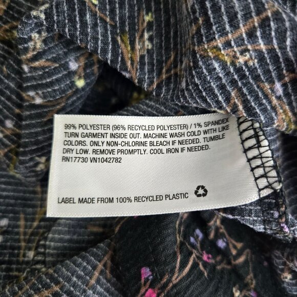 Ava & viv womens 4x black floral dress balloon sleeves elastic waist v neck - Picture 8 of 10